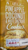 Pineapple, coconut & white chocolate cookies