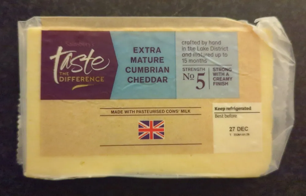 Extra mature Cumbrian cheddar