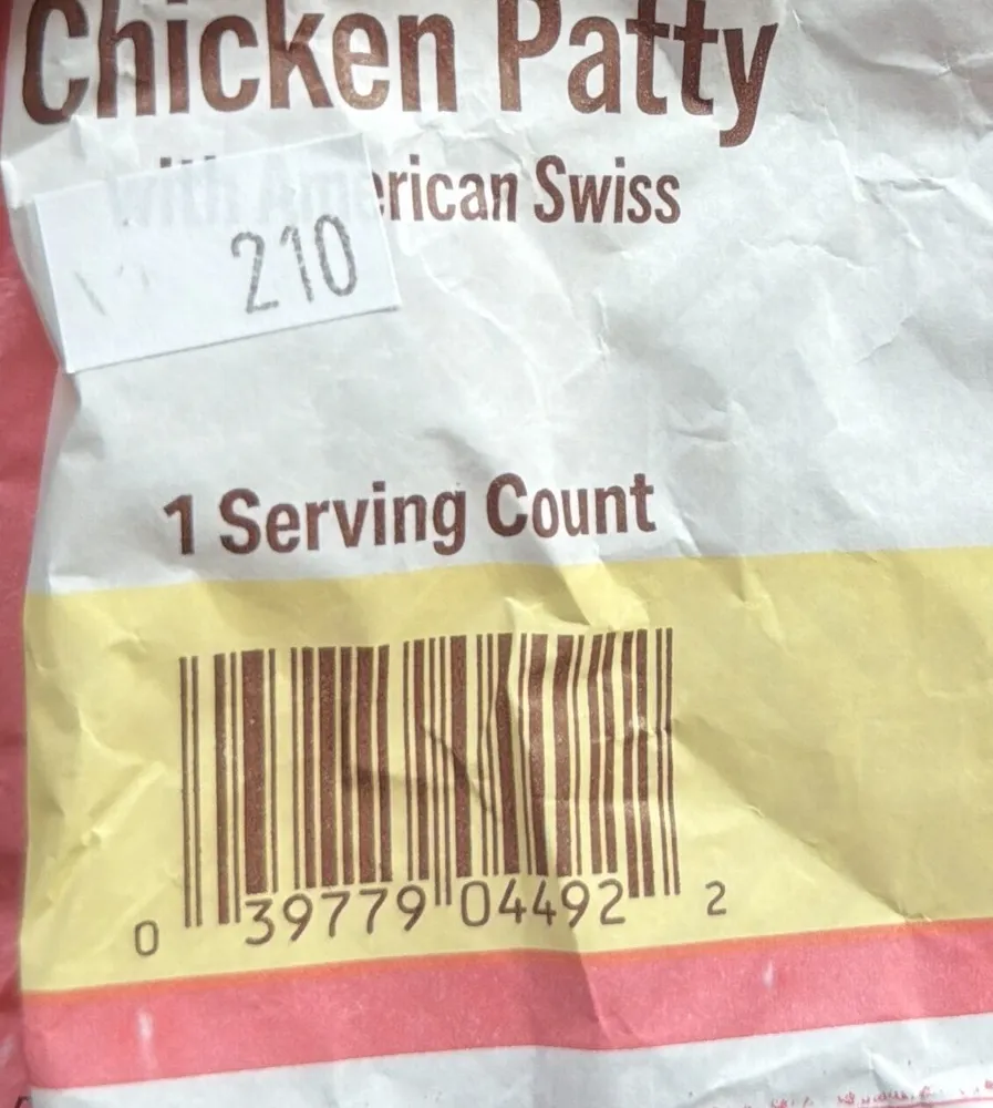 Chicken patty with American Swiss