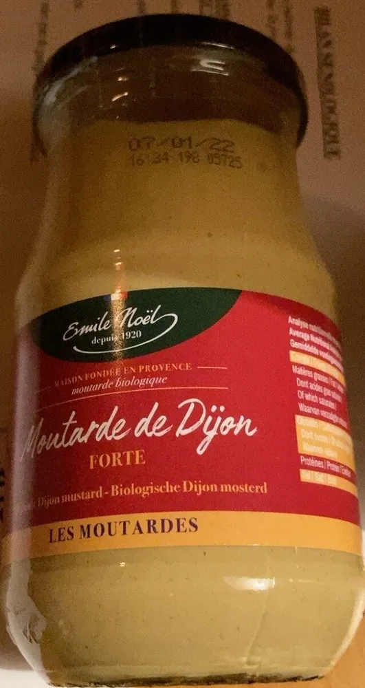 Moutarde de dijon forte bio