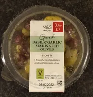 Basil & garlic marinated olive selection