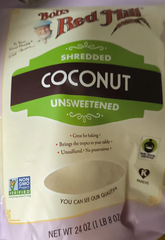 Shredded coconut
