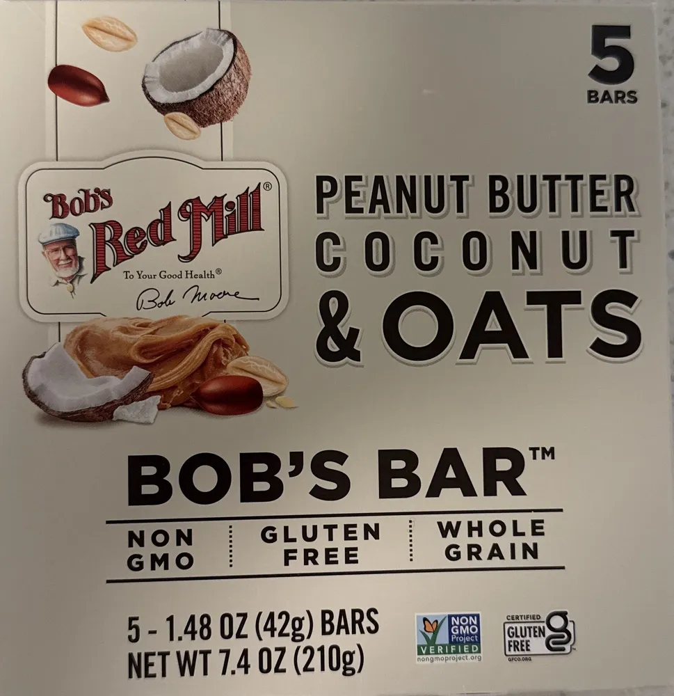 Peanut butter coconut & oats bar