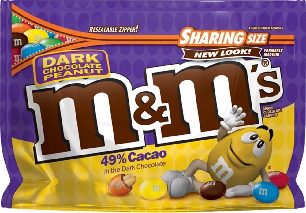 Peanut dark chocolate candy sharing size ounce