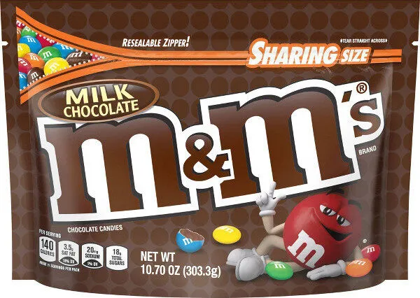 Mms milk chocolate candy sharing size ounce