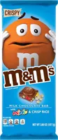 Mm's milk chocolate bar with minis & crisp rice