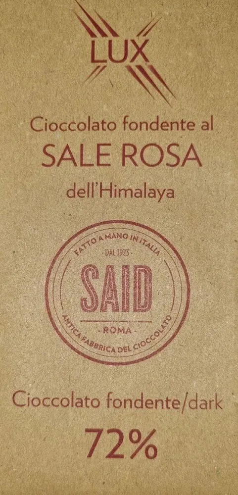 Cioccolato fondente al sale rosa dell'Himalaya