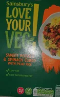 Sweet potato and spinach curry