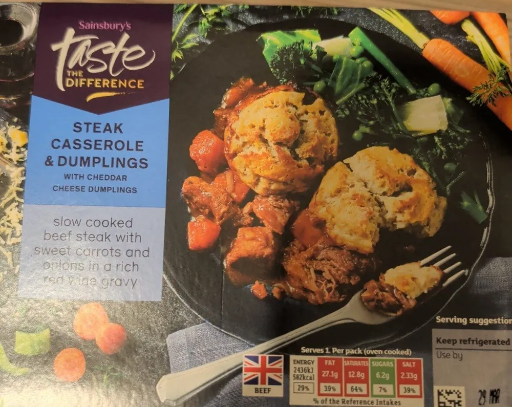 Steak Casserole & Dumplings