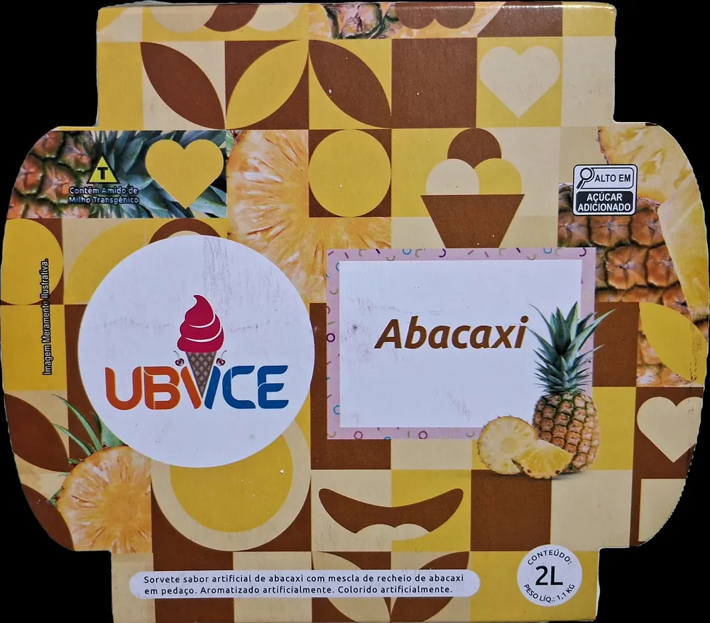 Sorvete sabor abacaxi