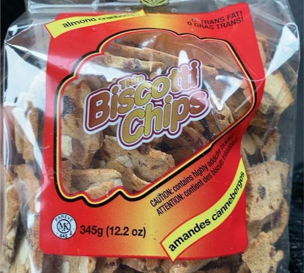 Thin biscotti chips