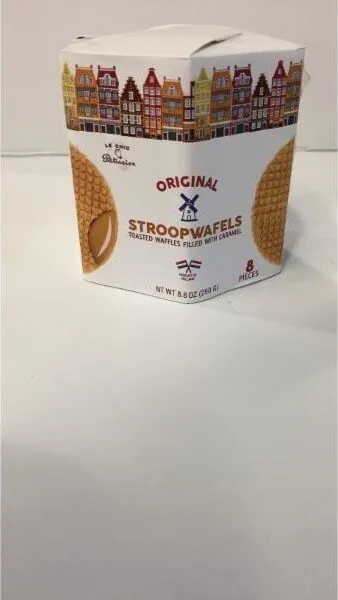 Original stroopwafels toasted waffles filled with caramel, original stroopwafels
