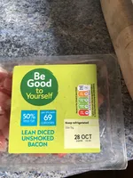 Lean diced unsmoked bacon