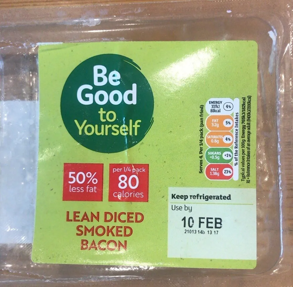 Lean diced smoken bacon