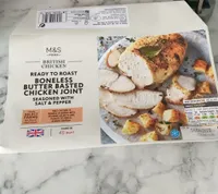 Boneless butter basted chicken joint with salt and pepper sprinkle