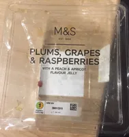 Plums grapes rasperrie