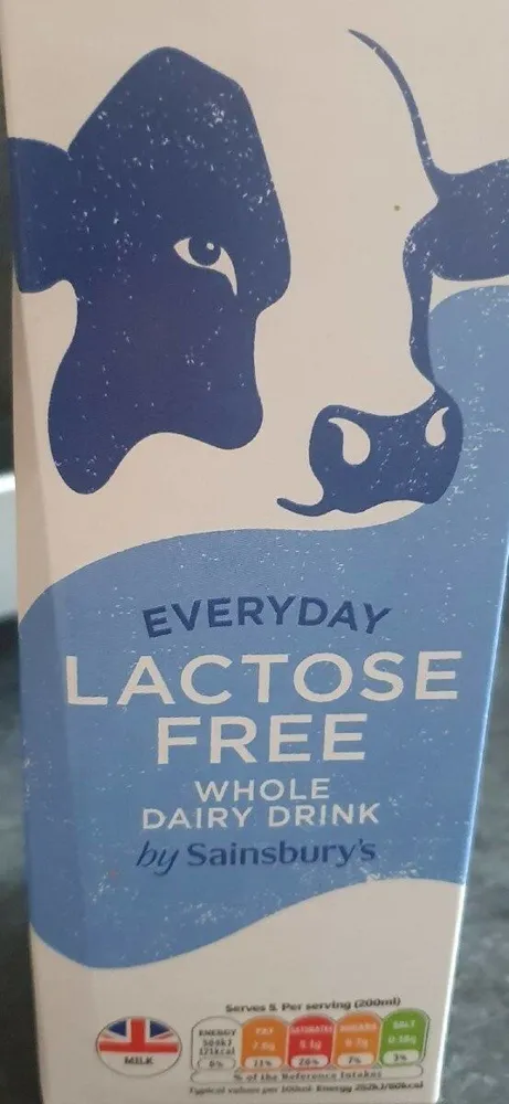 Lactose Free Whole Dairy Drink by Sainsbury