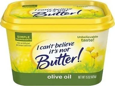 Olive oil vegetable oil spread