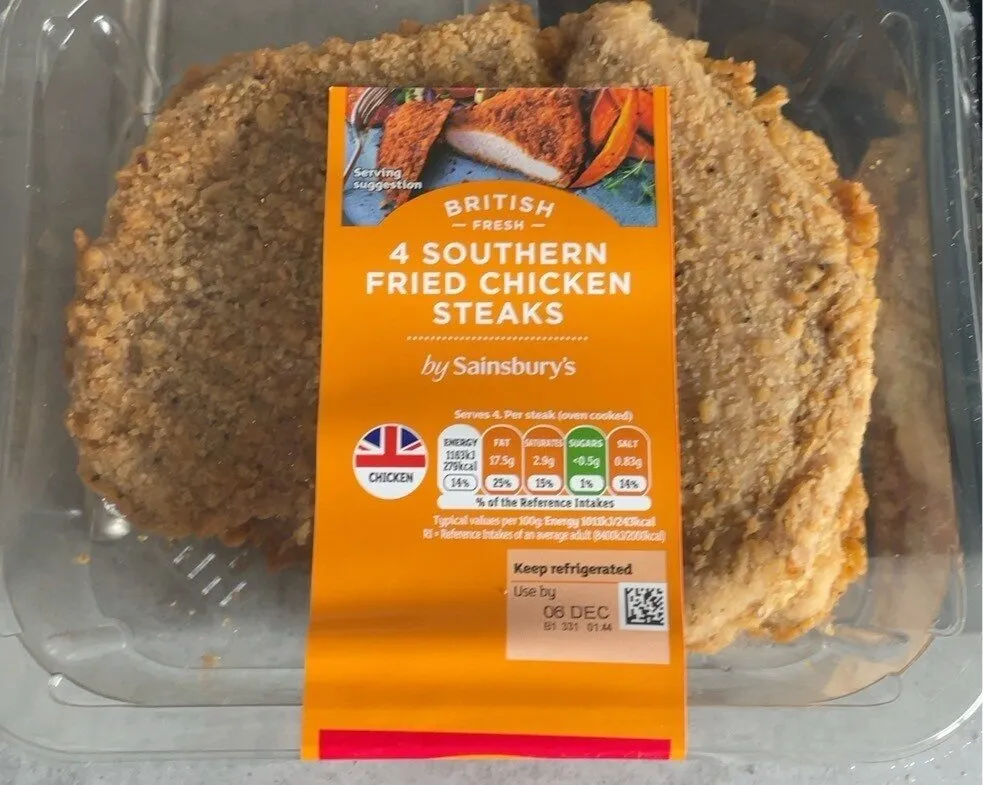 Southern fried chicken steaks