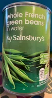 Whole green beans in water
