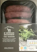 6 Venison Sausages 74% Venison