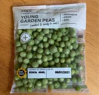 Young garden peas