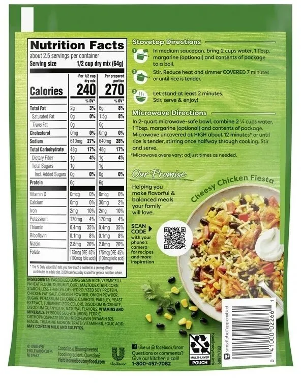 Rice & Pasta Blend in a Savory Chicken Flavored Sauce