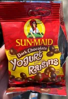 Sun maid dark chocolate yogurt flavored raisins