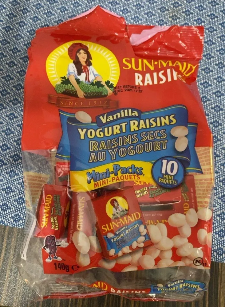Raisins secs au yogourt