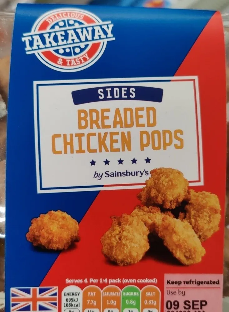 Breaded chicken pops