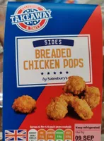 Breaded chicken pops