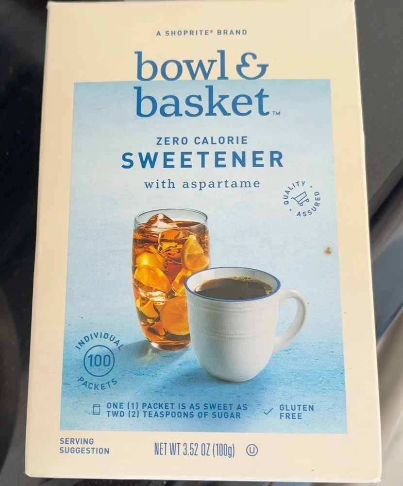 Bowl and basket zero calorie sweetener