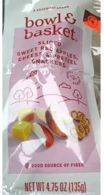 Sliced Sweet Red Apples Cheese & Pretzel Snackers