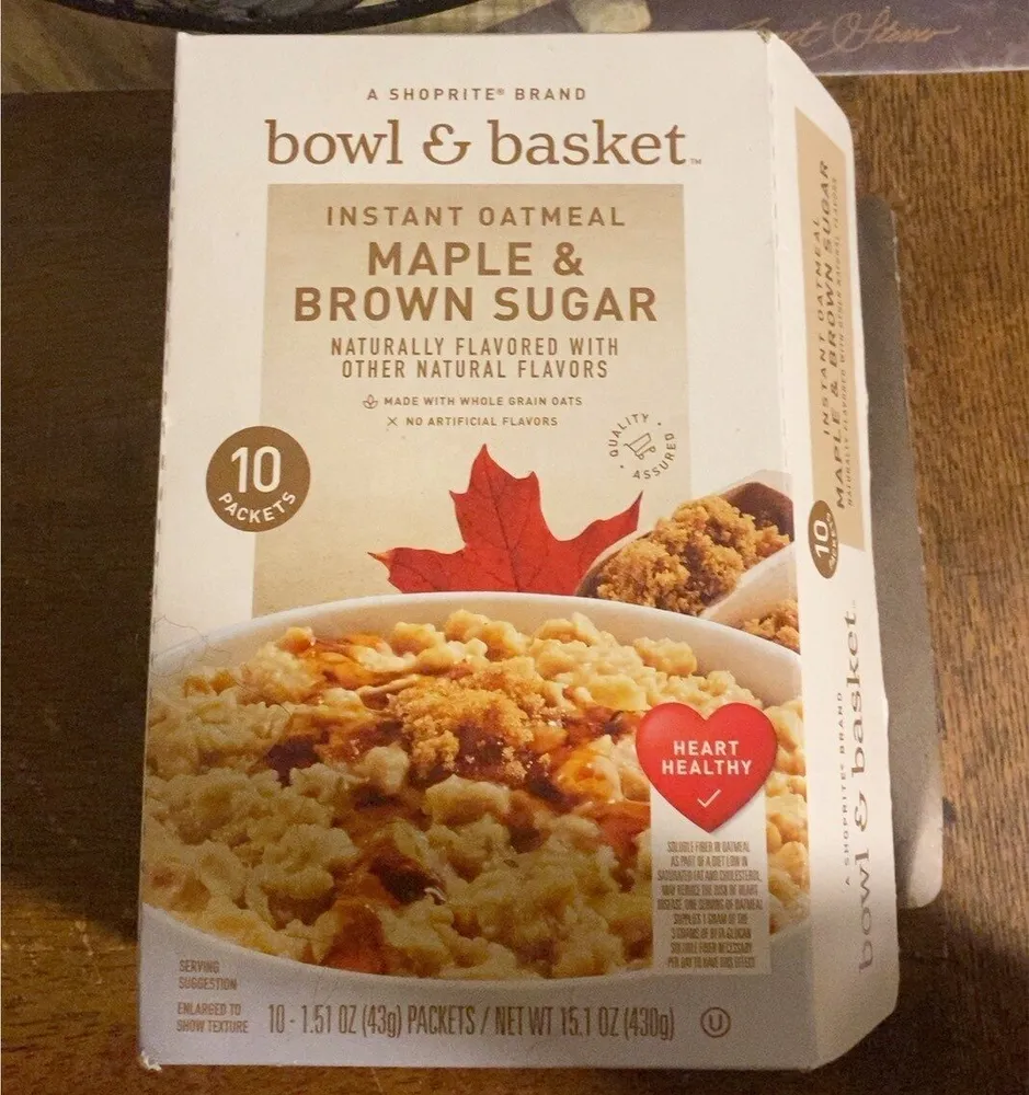Instant oatmeal maple and brown sugar