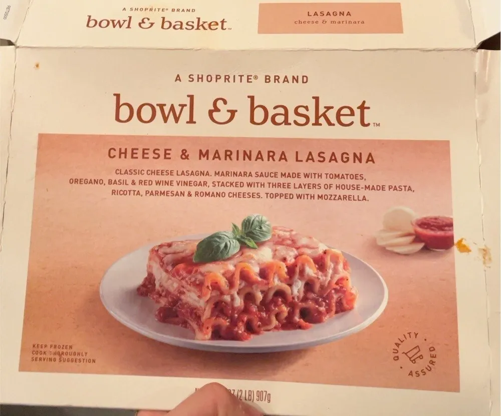 Cheese & marinara lasagna