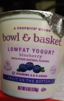 Bowl and basket lowfat yogurt