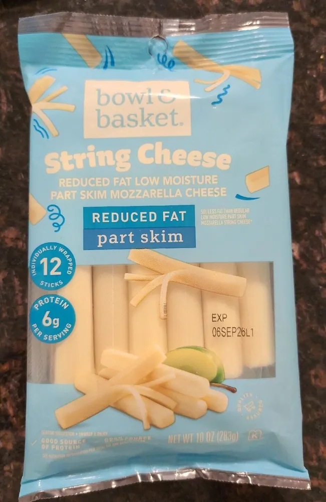 String Cheese Reduced Fat Low Moisture Part Skim Mozzarella Cheese