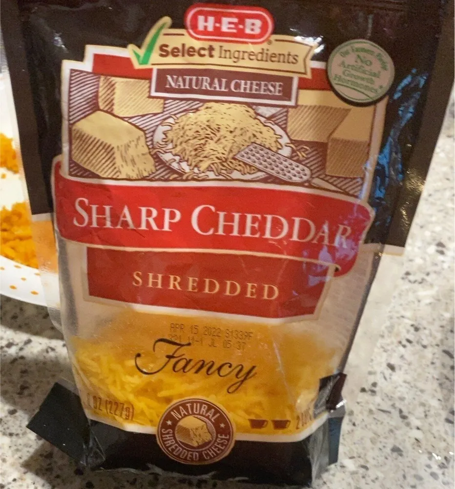 Sharp cheddar shreded