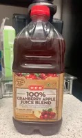 100% Cranberry apple juice blend