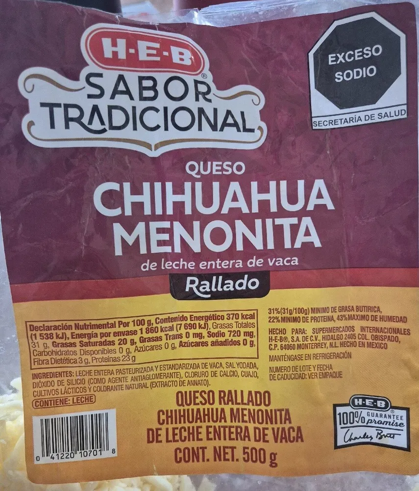 Queso Chihuahua Menonita