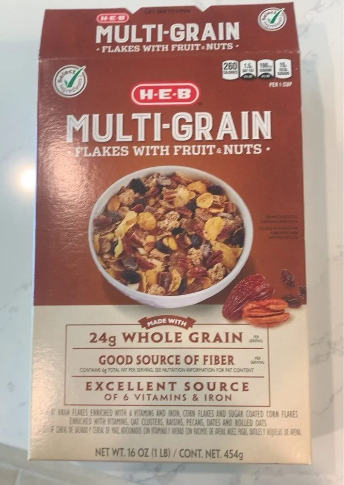 Multi-Grain flakes with fruit and nuts