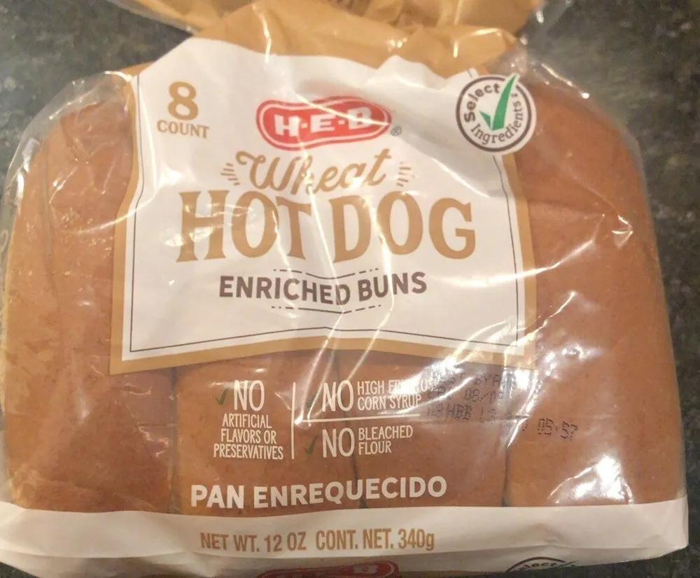 Heb wheat hot dog enriched buns