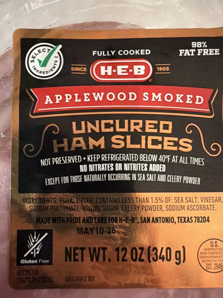 Uncured ham Slices