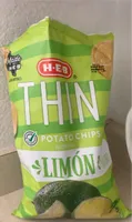 Thin potato chips limon