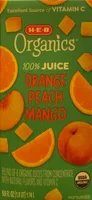 HEB Organics 100% Orange Peach Mango Juice