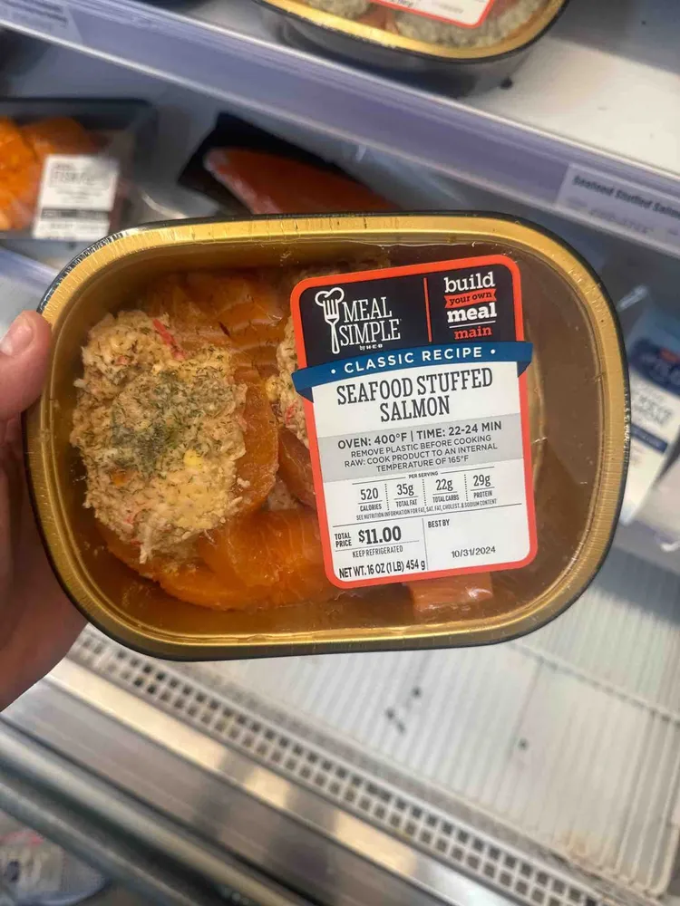 SEAFOOD STUFFED SALMON