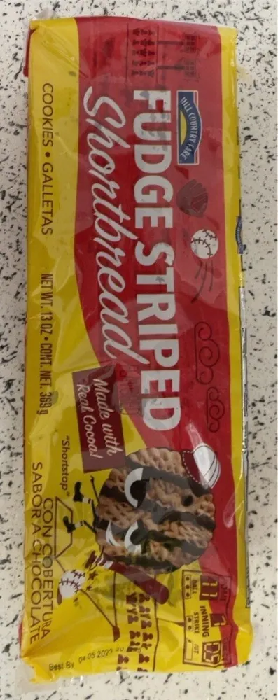Fudge striped shortbreads