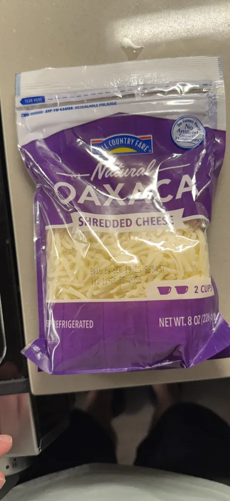 Natural Oaxaca Shredded Cheese