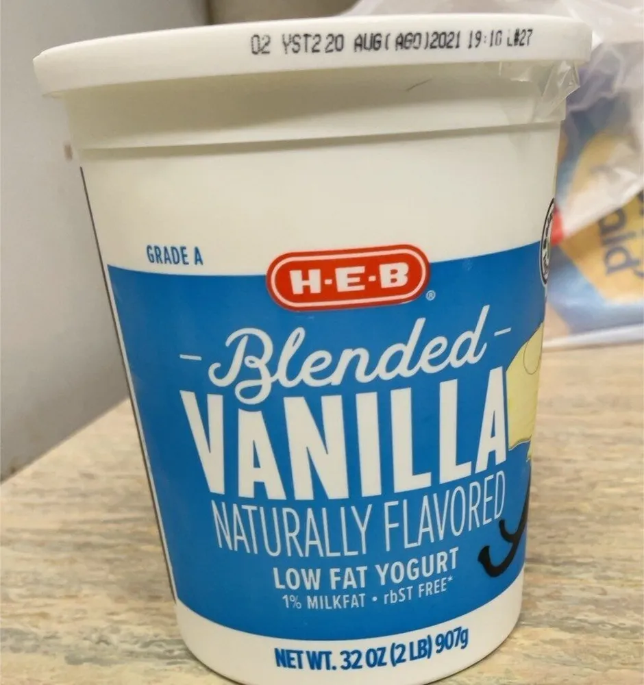 Blended Vanilla Flavored Low Fat Yogurt