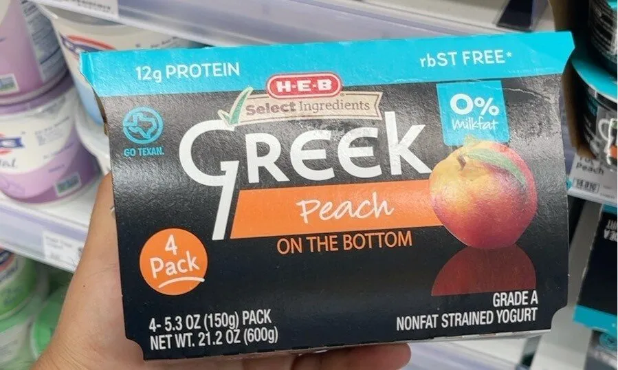 Greek Peach Nonfat Strained Yogurt